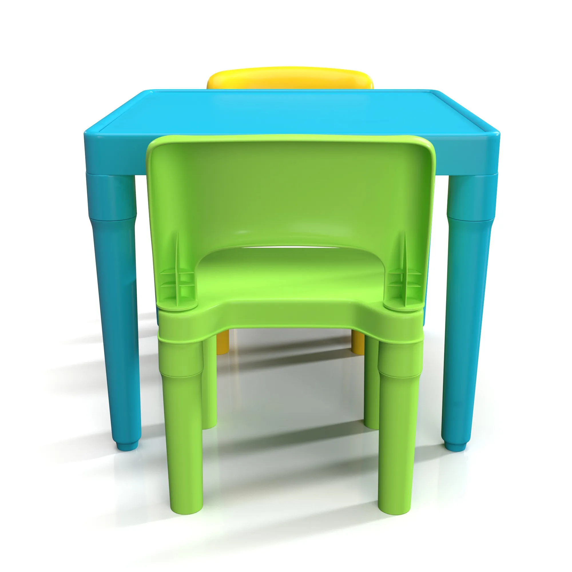 Humble Crew Aqua Lightweight Plastic Table And Chair PBR 3D Model_03